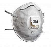 Полумаска фильтрующая противоаэрозольная 3М 8112 с клапоном, FFP1 (4 ПДК)