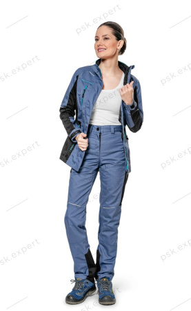 Костюм рабочий женский летний "Кранц" цвет маренго/черный/голубой