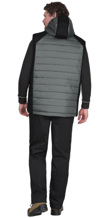 Жилет "Урбан" серый с черным тк. Дюспо