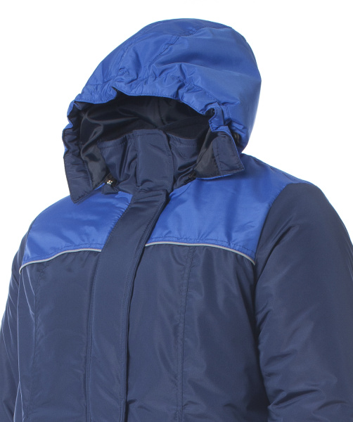 Куртка утеплённая женская «СНЕЖАНА» цв. синий с васильковым