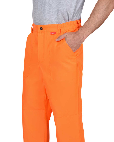 Брюки "Терминал-3-РОСС" оранжевые с темно-синим