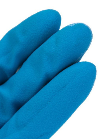 Перчатки латексные диагностические (смотровые) особопроч.неопудр. SafeMAX, синий, 18 гр.