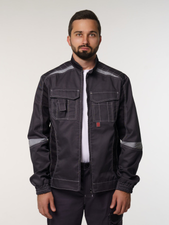 Куртка рабочая мужская №116 серый с черный