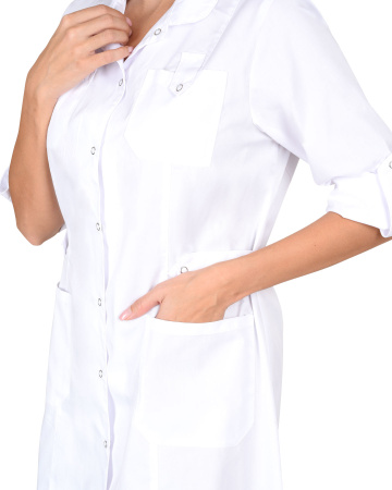 Халат "Глэм" женский белый (ЧЗ)