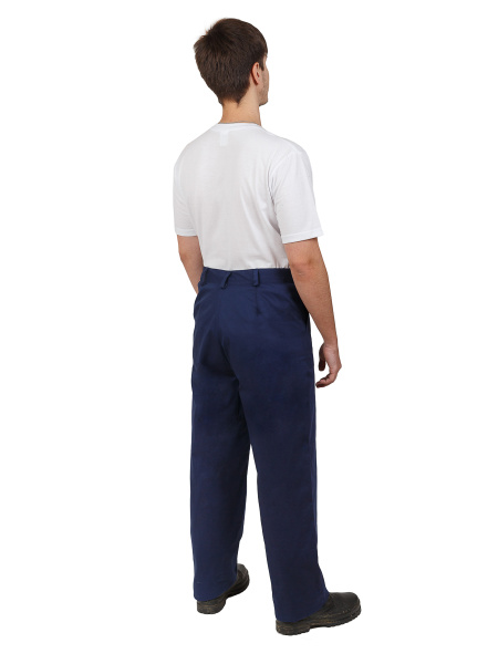 Костюм "Комфорт", с брюками т/синий-вас (тк. саржа) (ЧЗ)