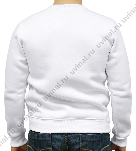 Толстовка свитшот, пл.320-340 г/кв.м, с начесом Белый