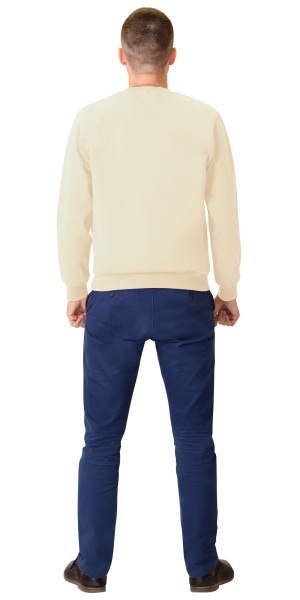 Толстовка-футер дл. рукава молочная, рукав с манжетом, пл.240 г/кв.м.