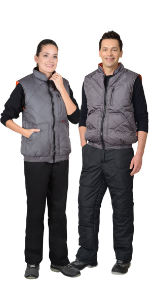 Жилет "ЕВРОПА" (на подкладке флис) серый (ЧЗ)