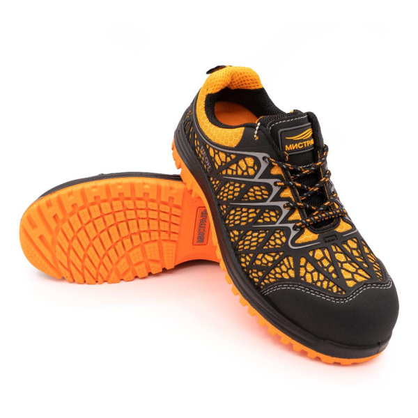 Полуботинки (кроссовки) МИСТРАЛЬ -НЕОН - КЕВЛАР ПУ-ТПУ с ПКП и АС (оранж) PT2-C-O Эталон