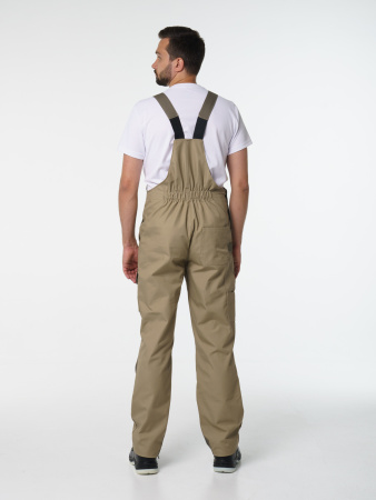 Полукомбинезон рабочий мужской №116 бежевый, хаки, СОП, ткань Канвас 