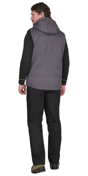 Жилет "ЗОДИАК" т.серый (оттенок "Баклажан") тк. Дюспо (ЧЗ)