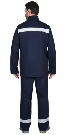 Костюм сварщика "ГЕРКУЛЕС" летний: куртка, брюки темно-синий и СОП (ЧЗ)