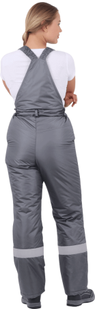 Костюм ГАЛАКТИКА зимний, серый-бирюза, женский (Куртка+брюки) Кос 487 (ЧЗ)