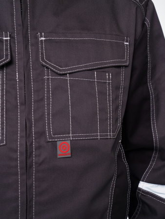 Куртка рабочая мужская №116 серый с черный