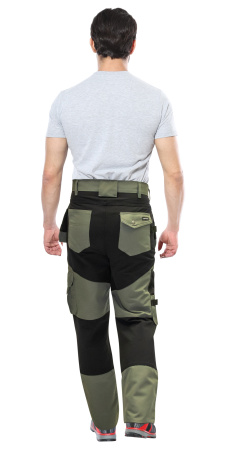 Костюм "ТРИТОН" куртка, брюки хаки с черным тк.Кошачий глаз (ЧЗ)