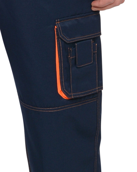 Полукомбинезон "CROWN" синий с оранжевым