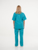 Костюм рабочий универсальный №104 (куртка, брюки) бирюза, ткань смесовая