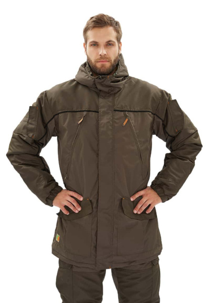 Костюм демисезон. "ГЕРКОН-ВЕСНА/ОСЕНЬ" куртка/брюки цвет: ХАКИ/Т.ХАКИ, ткань: ПолиИтали/Кошачий глаз