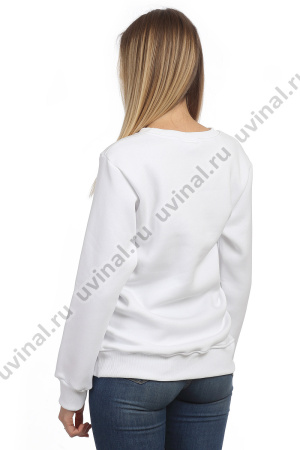 Толстовка свитшот, пл.320-340 г/кв.м, с начесом Белый
