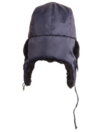 Шапка-ушанка "ЕВРО плюс" т.синяя (тк. Оксфорд)