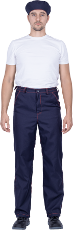 Костюм ХИМОС противокислотный, куртка, брюки, берет, темно-синий/оранжевый