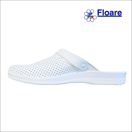 Сабо мужские, белые, арт. 95480108 ИОНЕЛ нат. кожа, стелька пробка,  Молдшуз