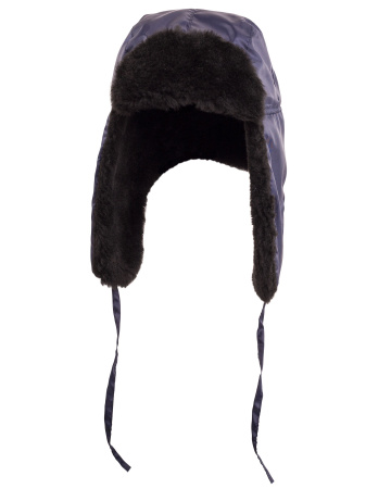 Шапка-ушанка "ЛЮКС" синяя (тк. Оксфорд)